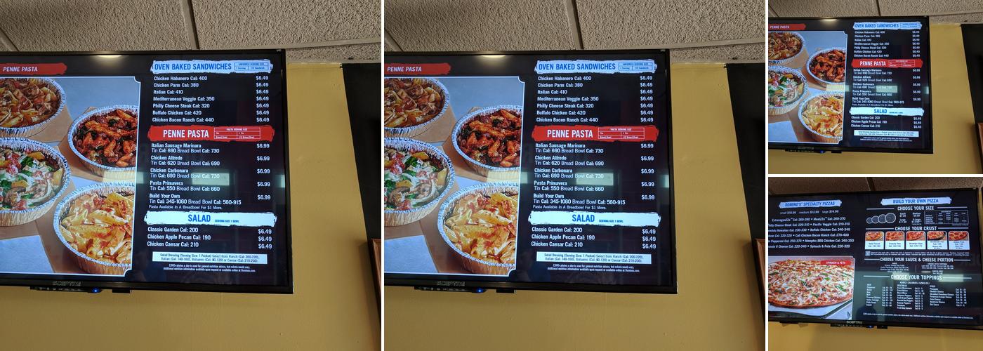 Domino's Pizza Menu