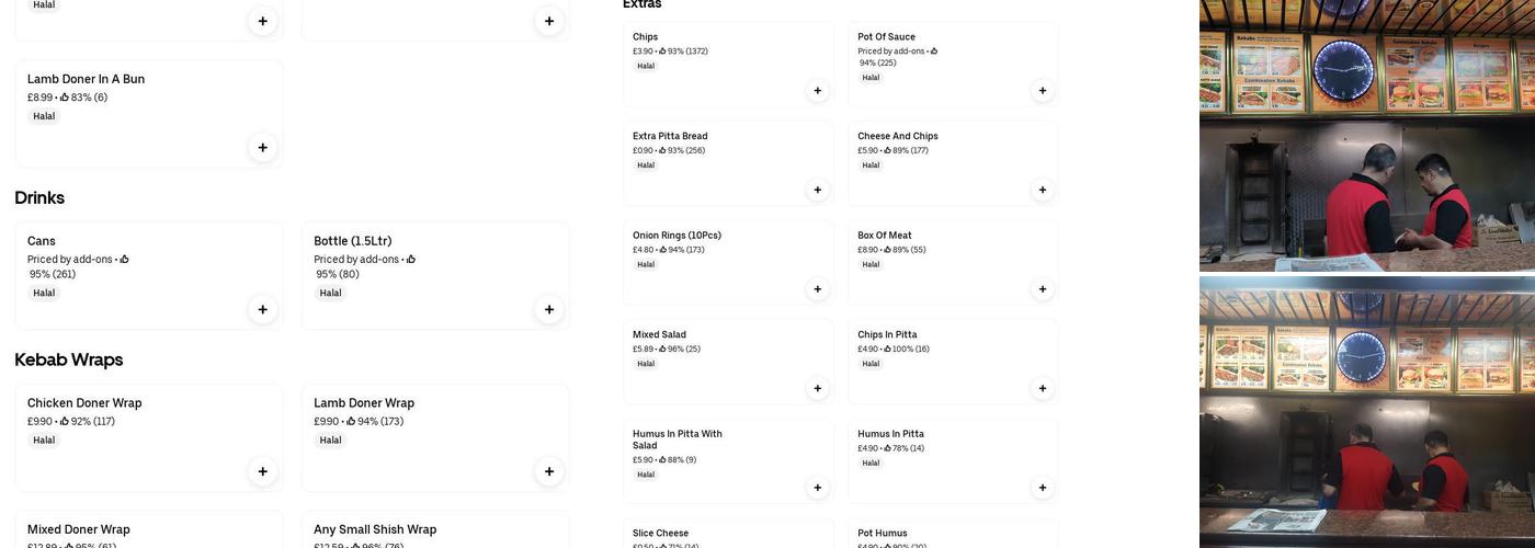 Three Bridges Kebab Centre Menu
