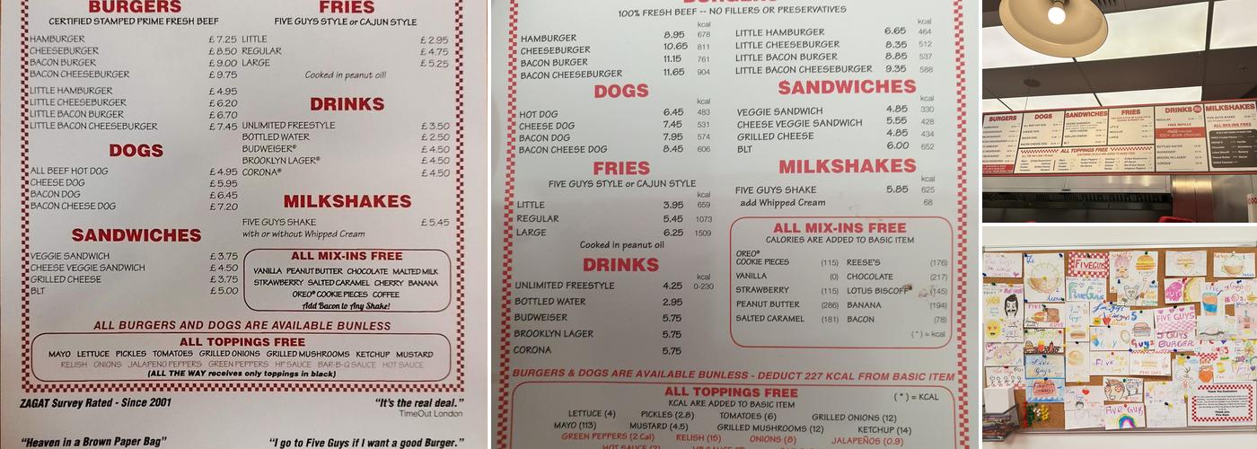 Five Guys Menu