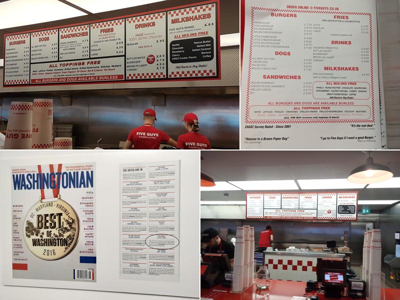Five Guys Ealing Menu