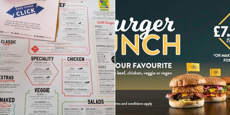 Gourmet Burger Kitchen (GBK) Menu