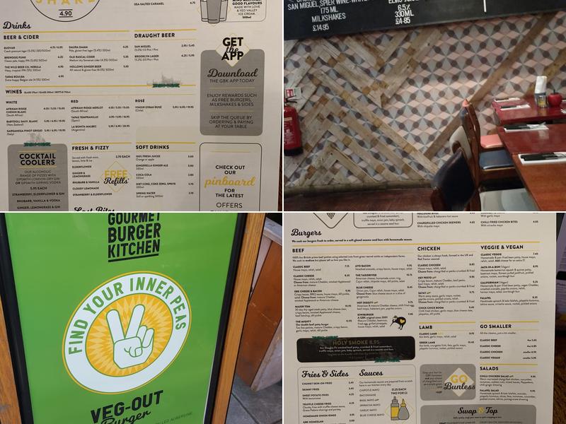 Gourmet Burger Kitchen (GBK) Menu