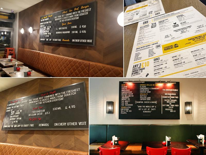 Gourmet Burger Kitchen (GBK) Menu