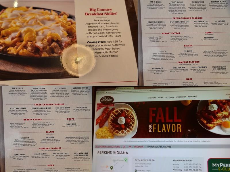 Perkins American Food Co. Menu