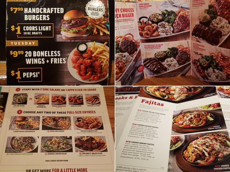 Applebee's Grill + Bar Menu