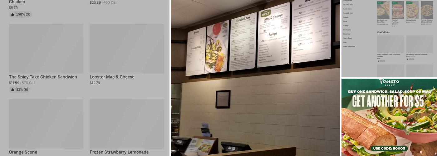 Panera Bread Menu