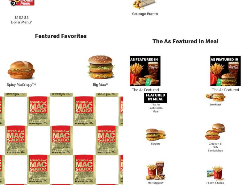 McDonald's Menu