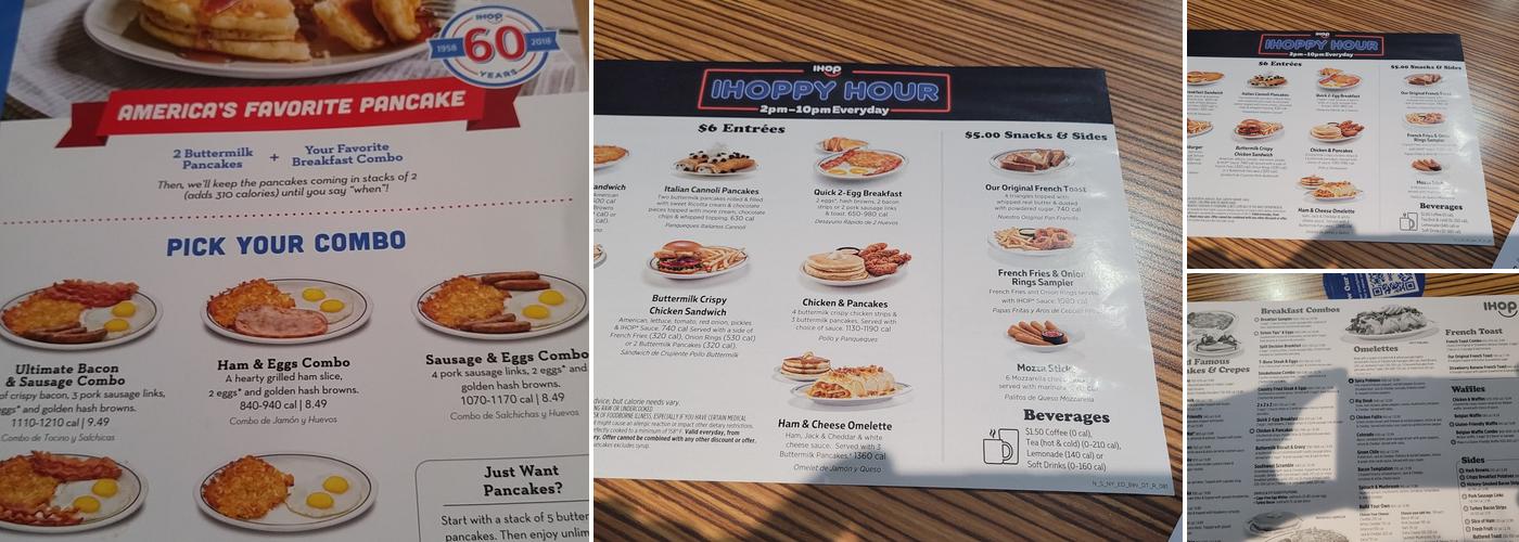 IHOP Menu
