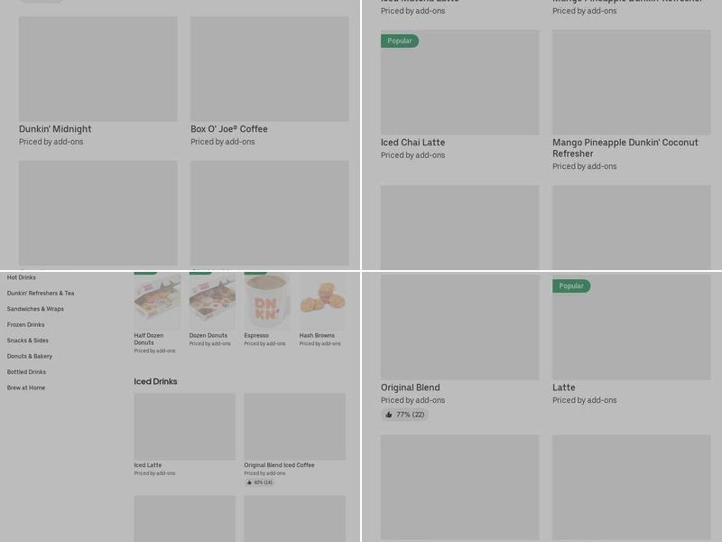 Dunkin' Menu
