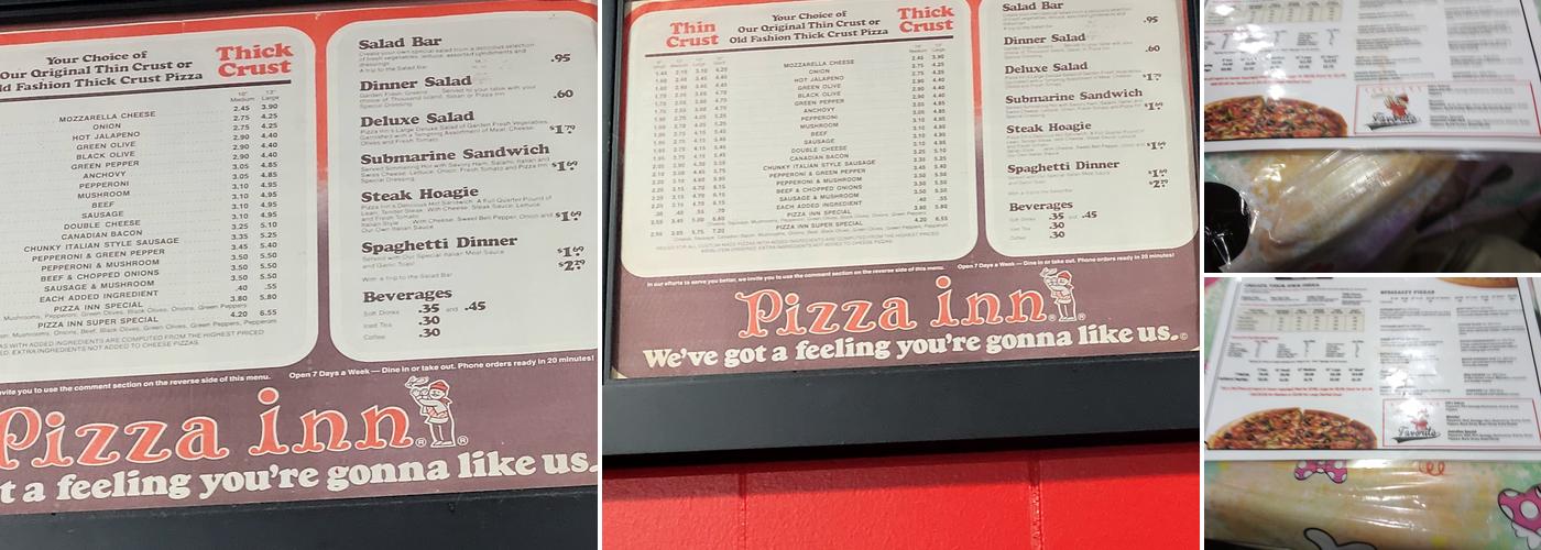Pizza Inn Menu