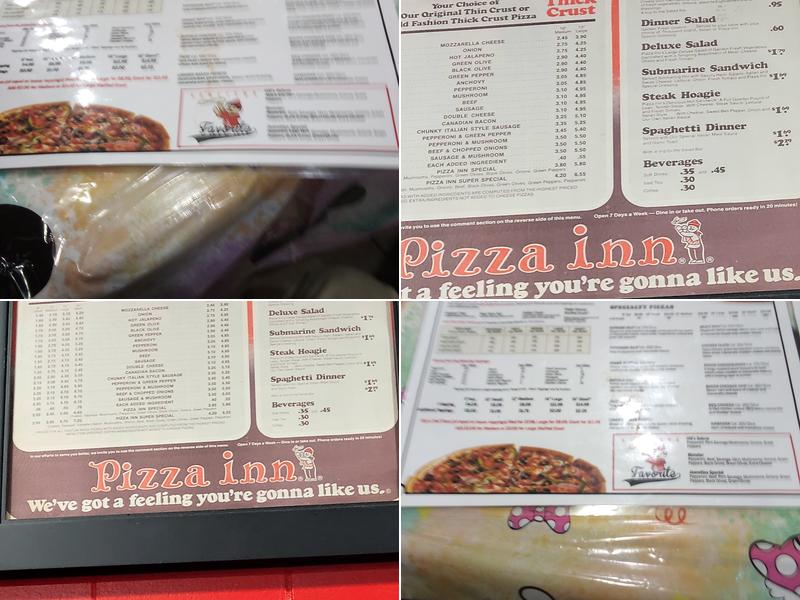 Pizza Inn Menu