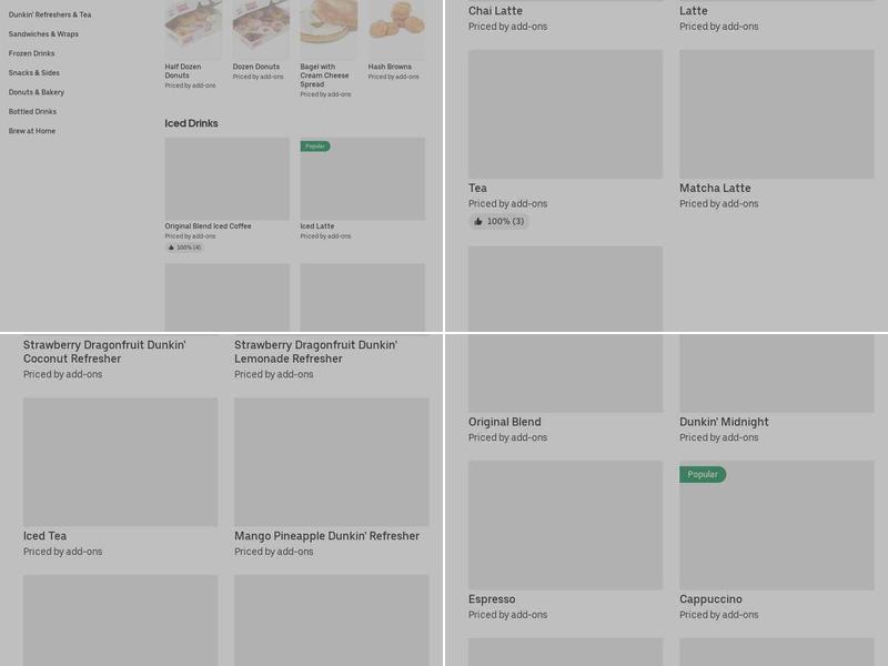 Dunkin' Menu