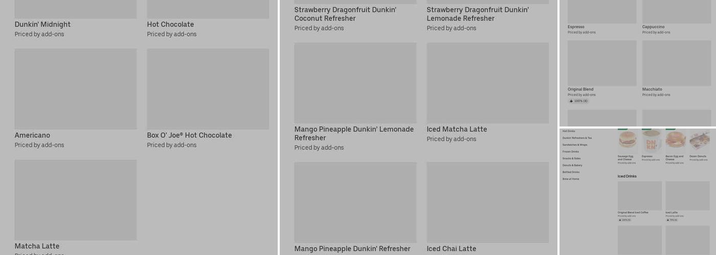 Dunkin' Menu