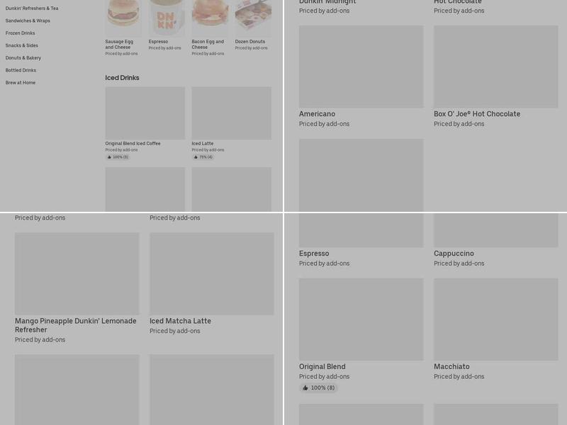 Dunkin' Menu