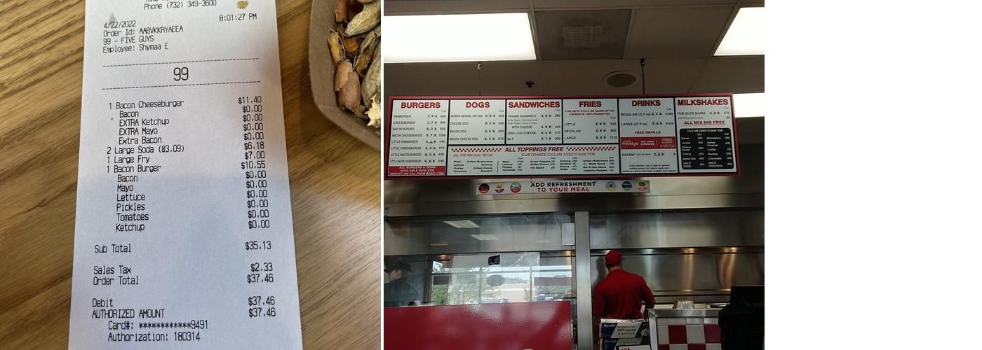 Five Guys Menu