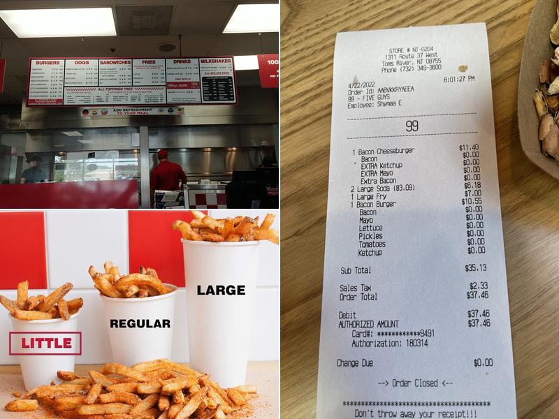 Five Guys Menu