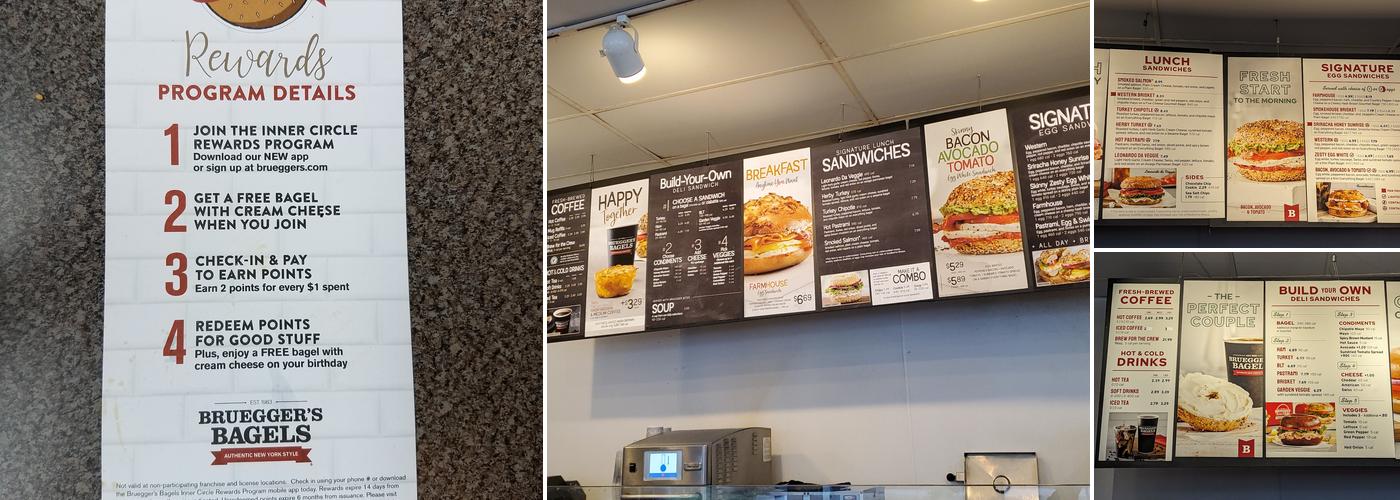 Bruegger's Bagels Menu