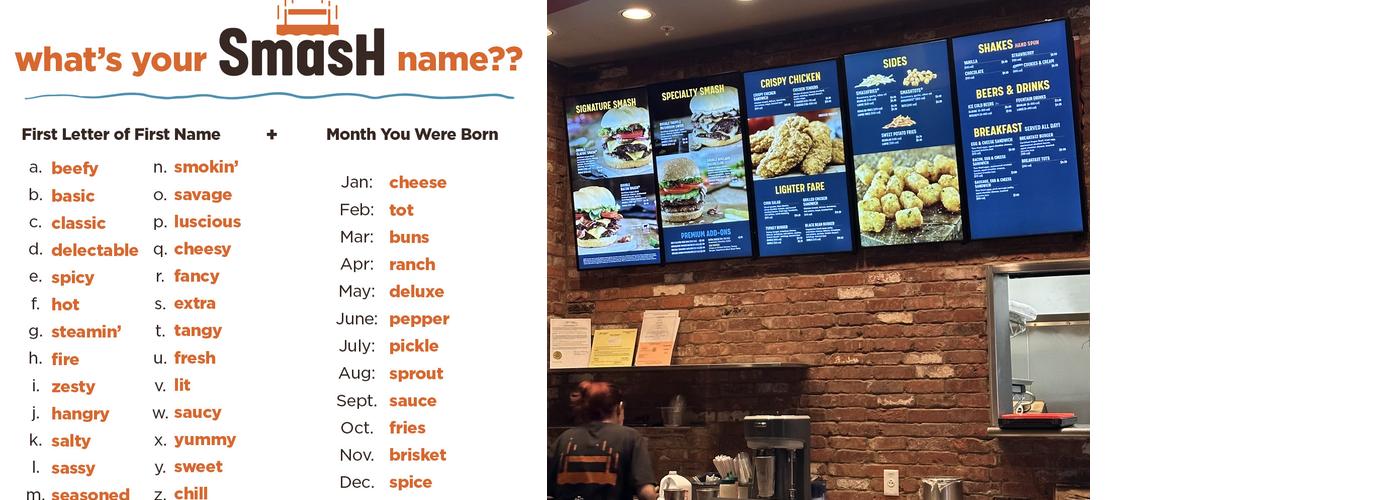 Smashburger Menu