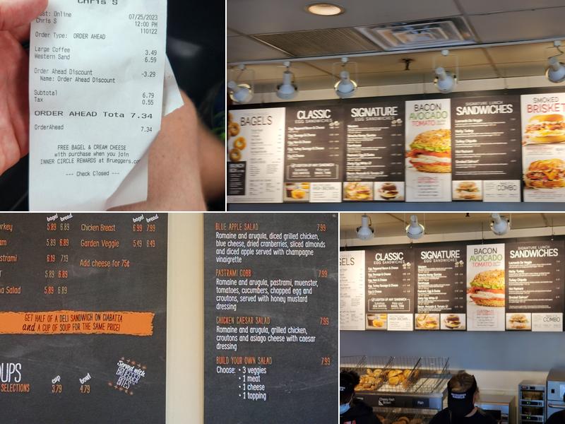 Bruegger's Bagels Menu