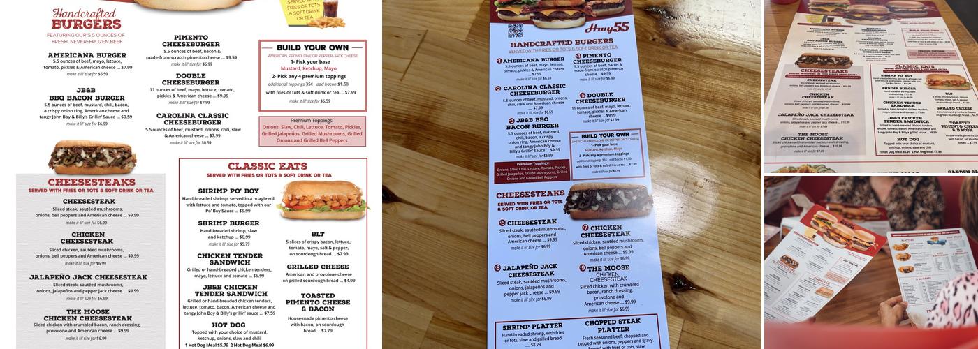 Hwy 55 Burgers Shakes & Fries Menu