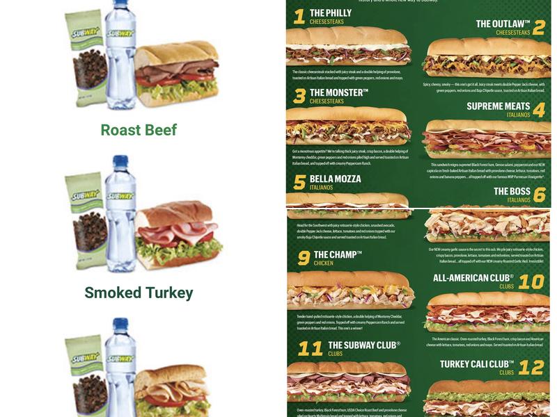 Subway Menu