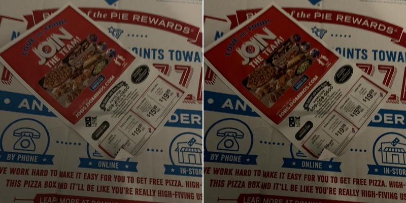 Domino's Pizza Menu