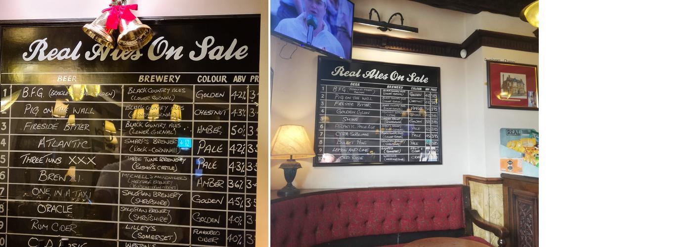 The Three Horseshoes Menu