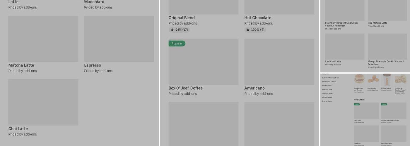Dunkin' Menu