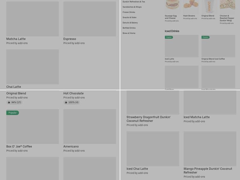 Dunkin' Menu