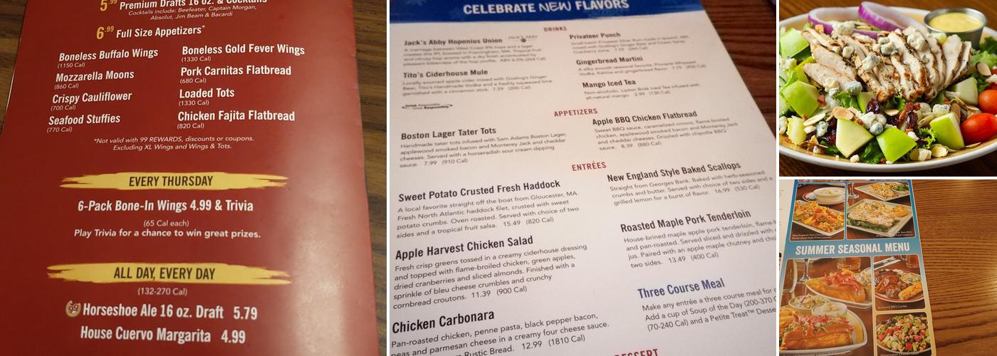 99 Restaurants Menu