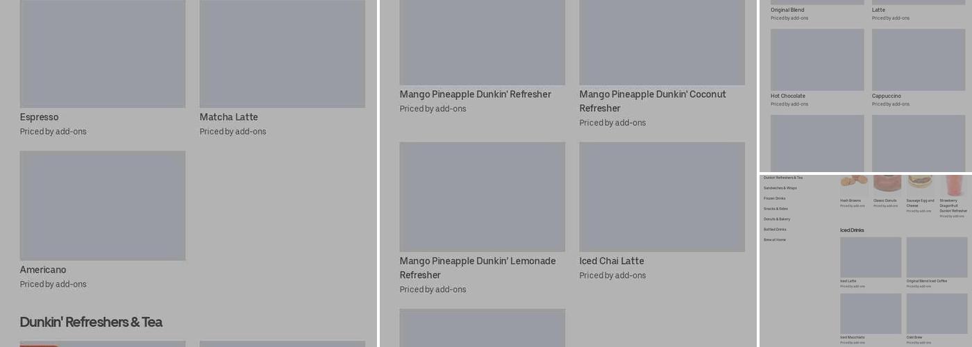 Dunkin' Menu