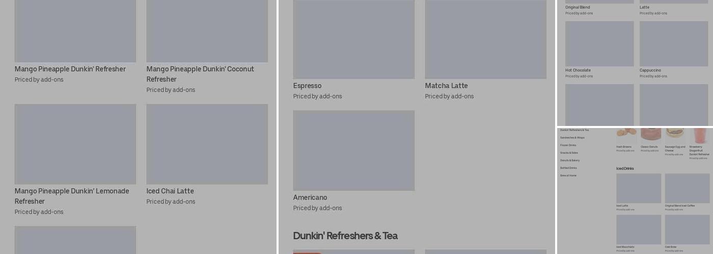 Dunkin' Menu