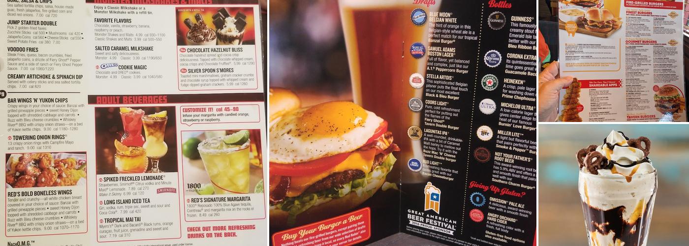 Red Robin Gourmet Burgers and Brews Menu