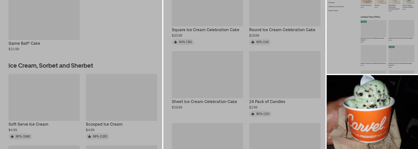 Carvel Menu