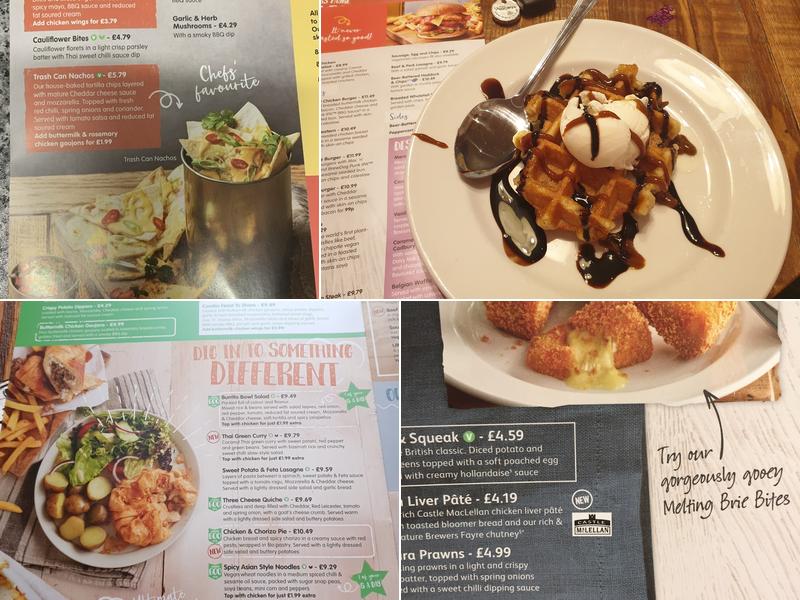 Castlewood Brewers Fayre Menu