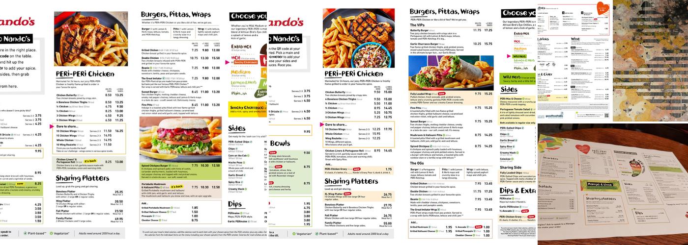 Nando's Southampton - WQ Shopping Menu