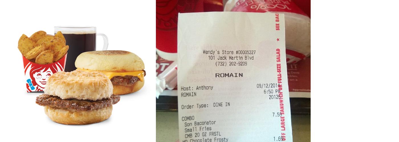 Wendy's Menu