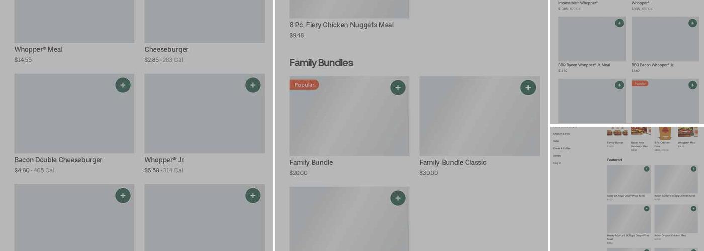 Burger King Menu