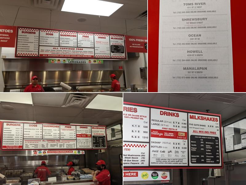 Five Guys Menu