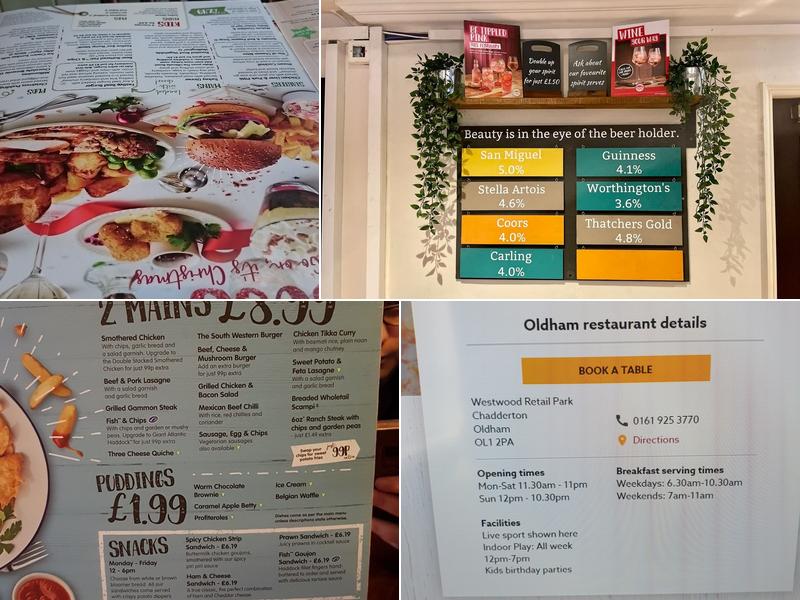 Tudor Rose Brewers Fayre Menu