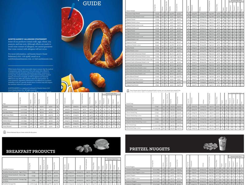 Auntie Anne's Menu