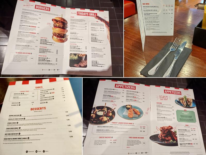TGI Fridays - Southampton Retail Park Menu