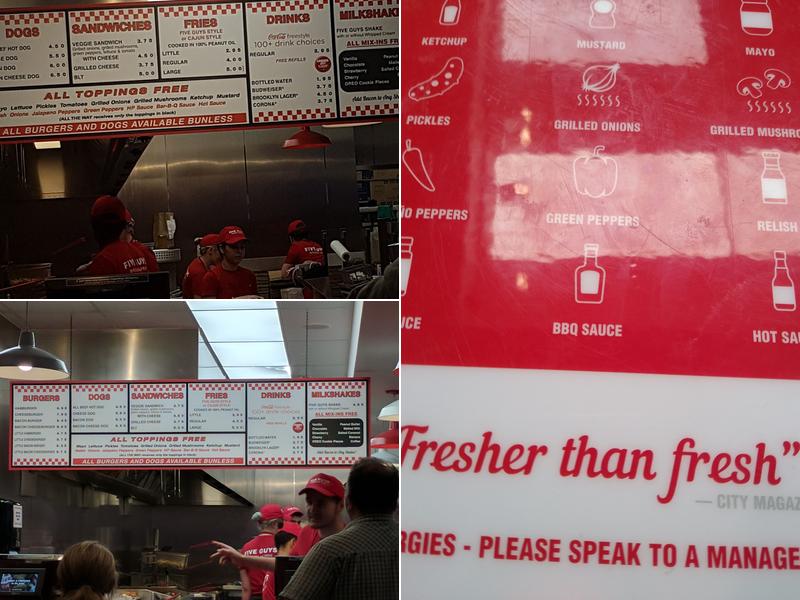 Five Guys Southampton Menu