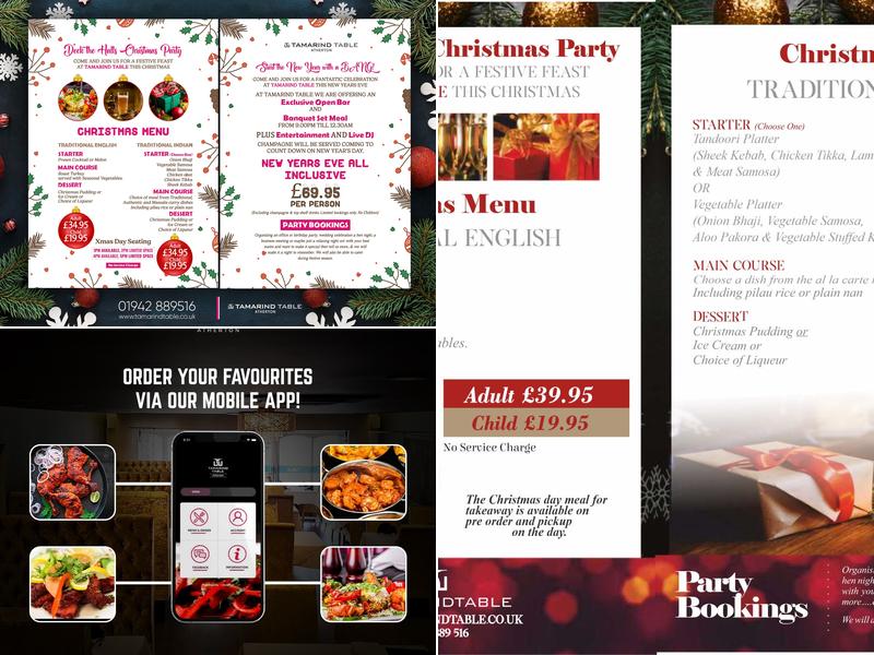 Tamarind Table Atherton Indian Restaurant Menu