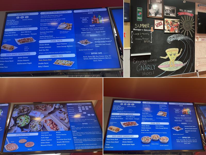 Domino's Pizza Menu