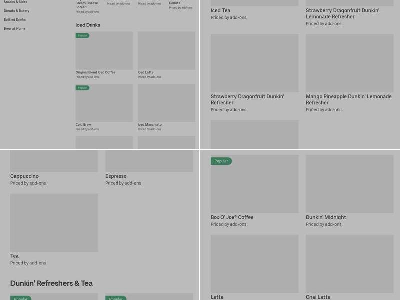 Dunkin' Menu