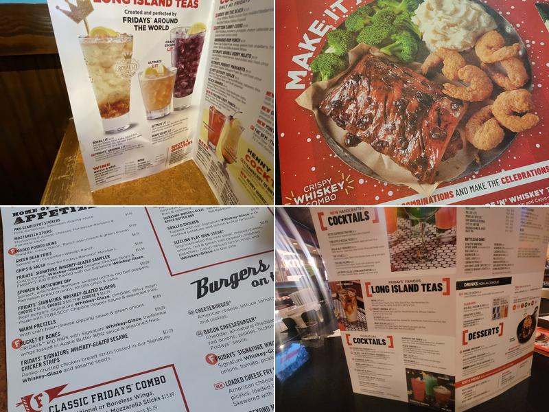 TGI Fridays Menu