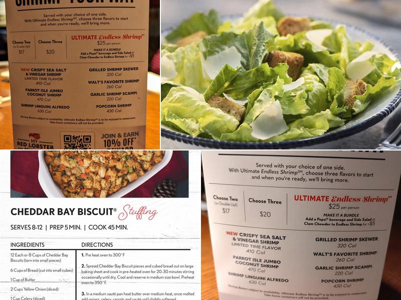 Red Lobster Menu