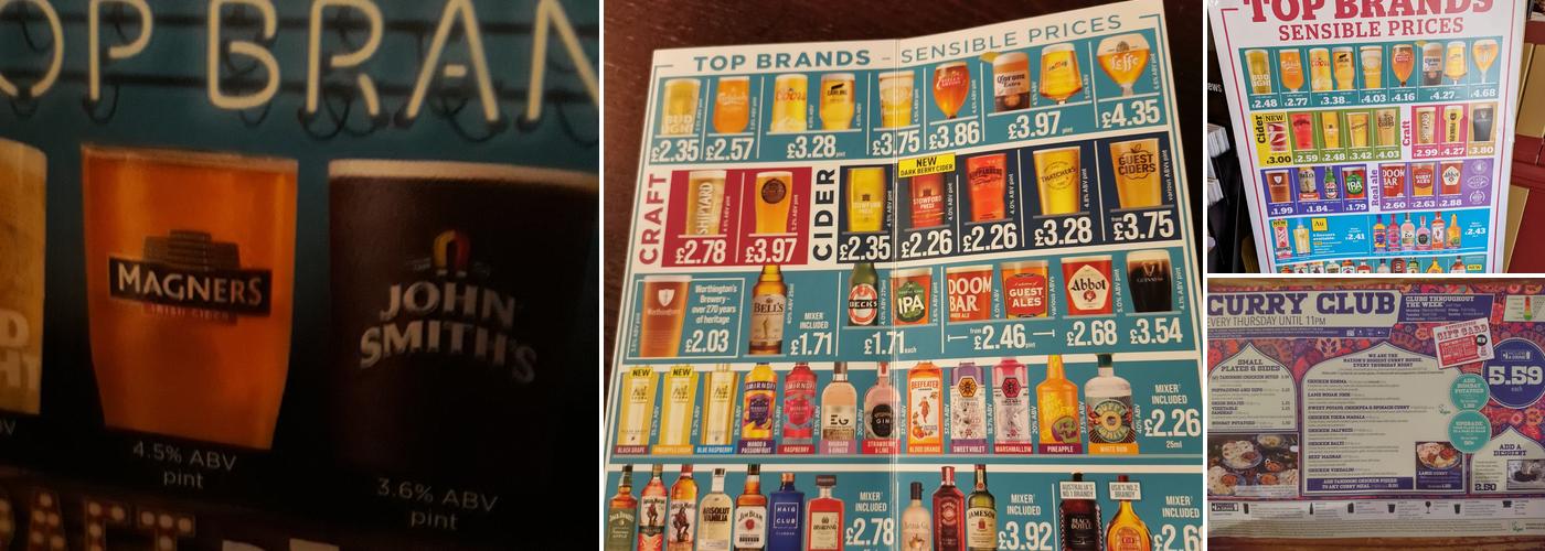 The Giddy Bridge - JD Wetherspoon Menu