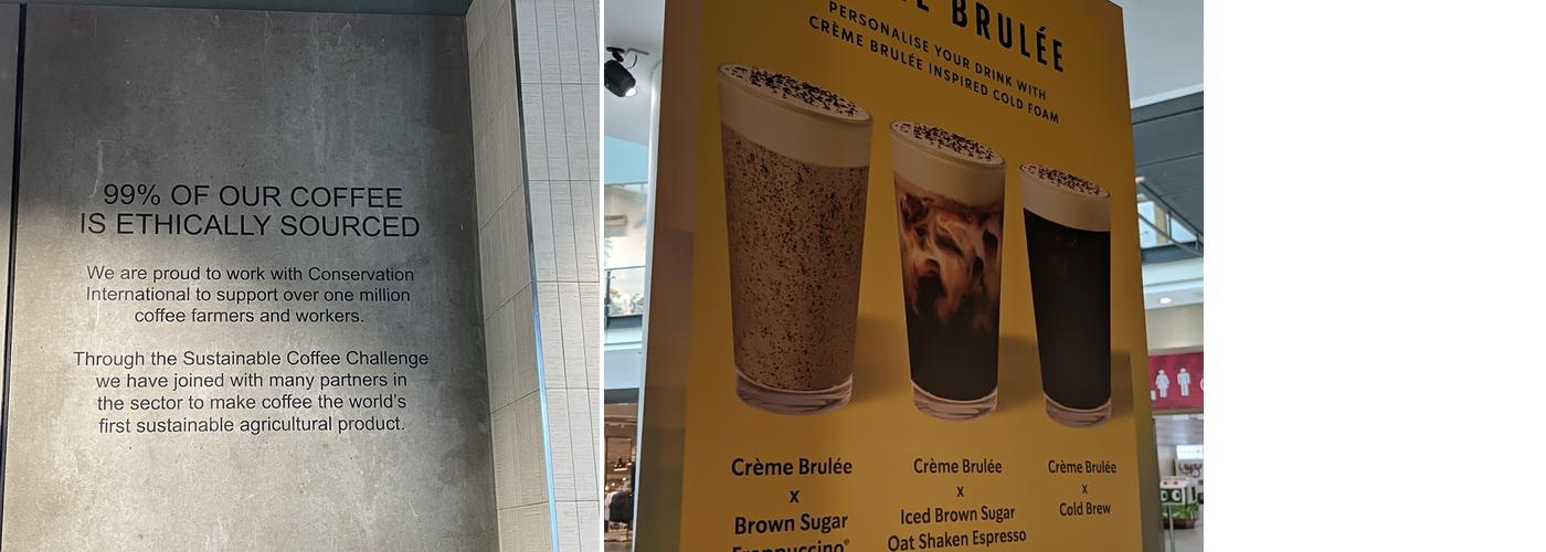 Starbucks Coffee Menu